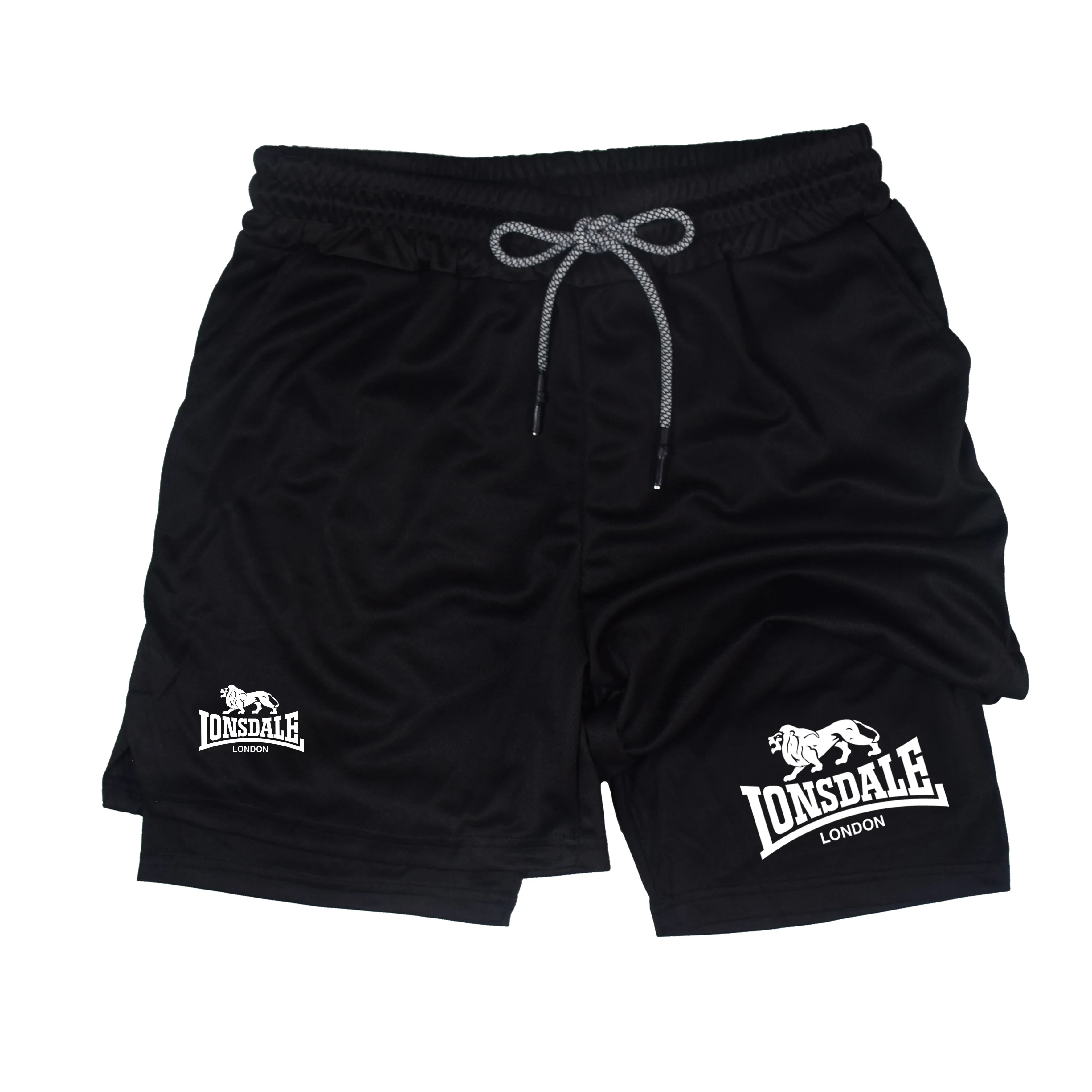 Lonsdale FlexiFit 2-w-1 Sportowe Szorty Męskie