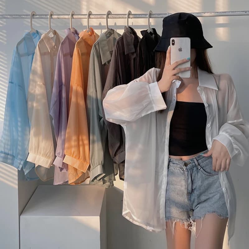 Shimmer Elegance: Bluzka z Długim Rękawem