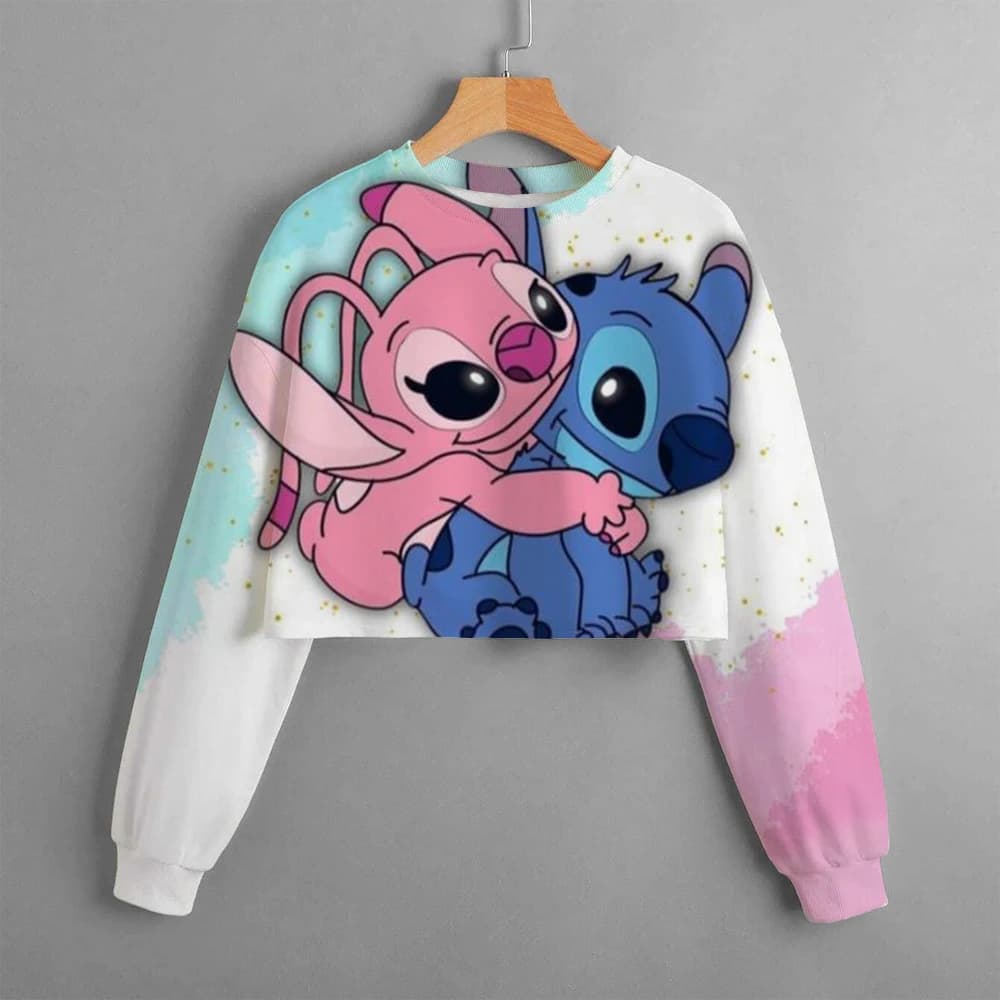 BLUZA Z KAPTUREM STITCH KRÓTKA