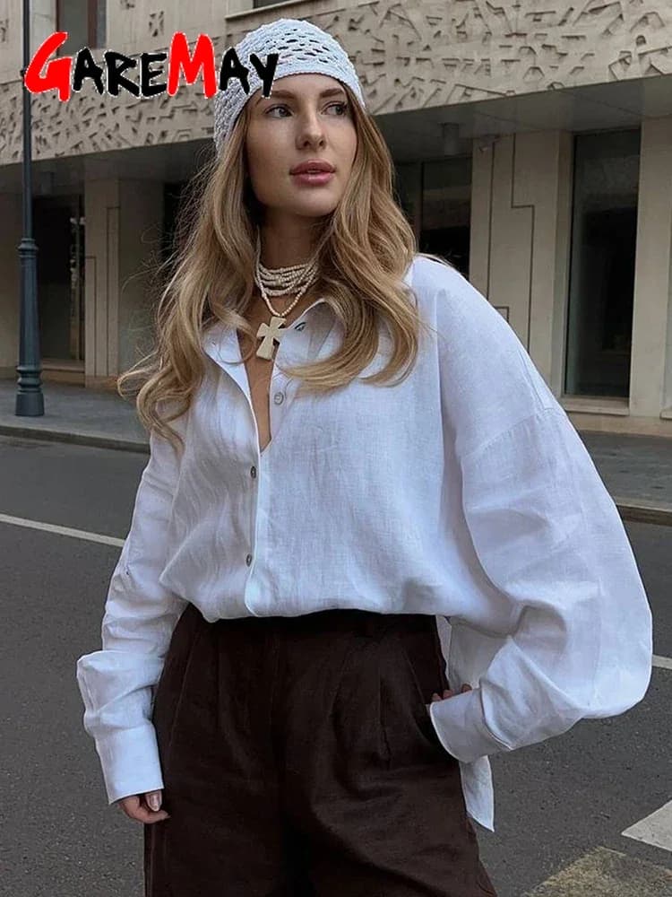 Elegancka Różowa Bluzka Damska z Lnu