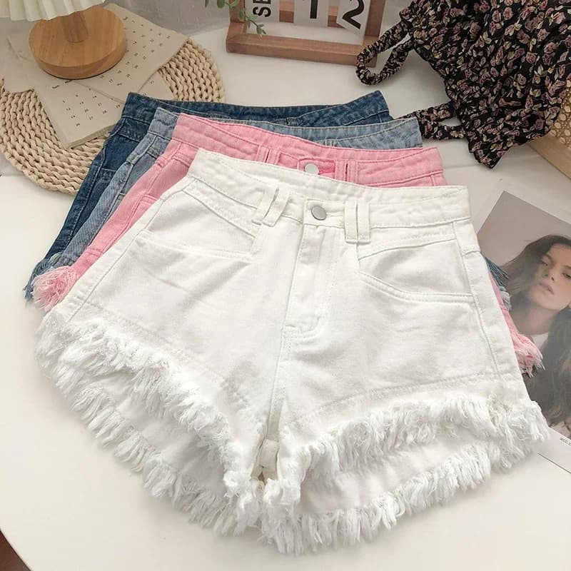 SPODENKI JEANSOWE STRZEPIONE